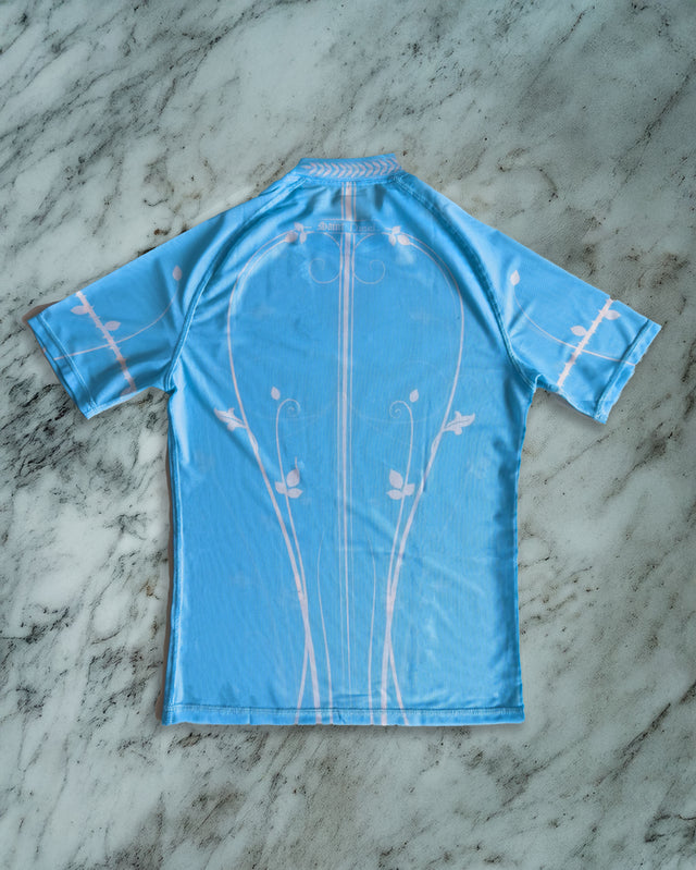 The Blue Vines Mesh Suit (Top + Shorts)