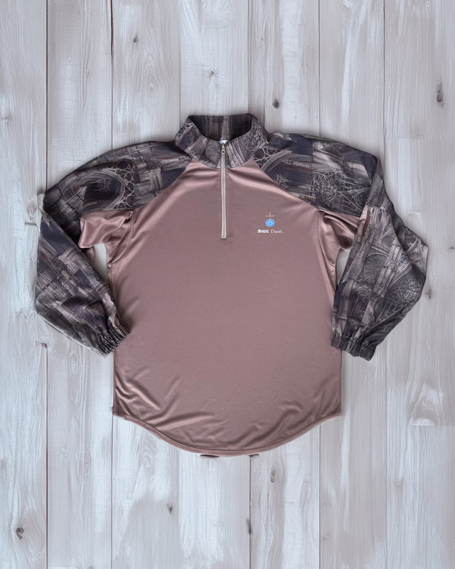 The Carpenter, Camo Quarter-zip Top.