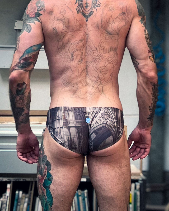 Cathedral Camo, Swim Briefs.