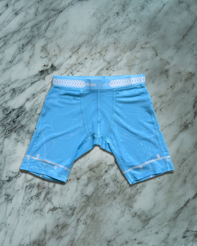 The Blue Vines Mesh Suit (Top + Shorts)